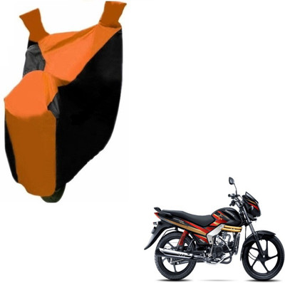 MOCKHE Two Wheeler Cover for Mahindra(Centuro, Black, Orange)