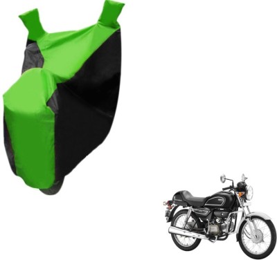 MOCKHE Two Wheeler Cover for Hero(Splendor Pro Classic, Black, Green)