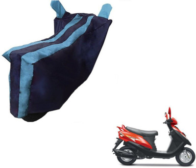 Flipkart SmartBuy Two Wheeler Cover for Mahindra(Flyte, Black, Blue)