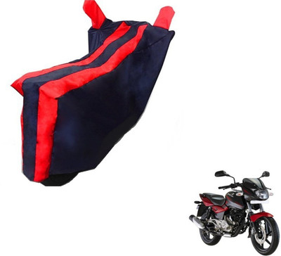 MOCKHE Two Wheeler Cover for Bajaj(Pulsar 180 DTS-i, Black, Red)