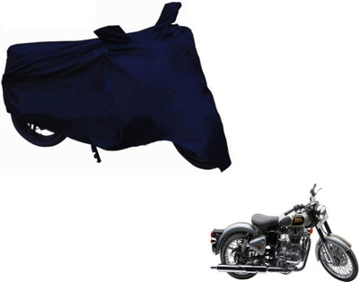 MOCKHE Two Wheeler Cover for Royal Enfield(Classic 500, Blue)