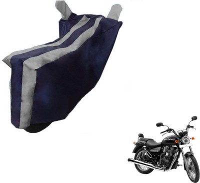 MOCKHE Two Wheeler Cover for Royal Enfield(Thunderbird 350, Black, Silver)