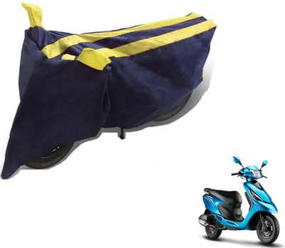 MOCKHE Two Wheeler Cover for TVS(Zest, Black, Yellow)