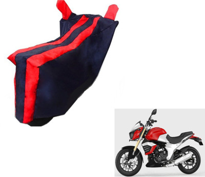 MOCKHE Two Wheeler Cover for Mahindra(Mojo, Black, Red)