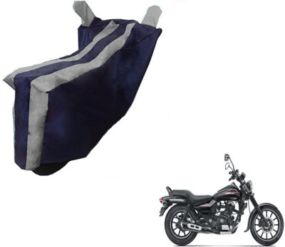 MOCKHE Two Wheeler Cover for Bajaj(Avenger 220 Street, Black, Silver)