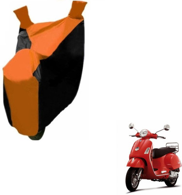 Flipkart SmartBuy Two Wheeler Cover for Piaggio(Vespa LX, Black, Orange)