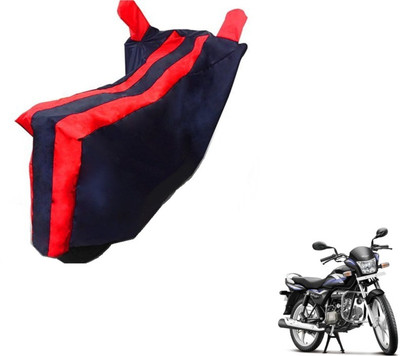 MOCKHE Two Wheeler Cover for Hero(Splendor Pro, Black, Red)
