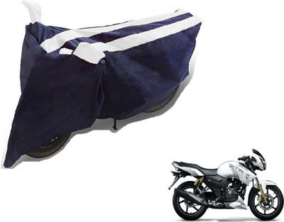 MOCKHE Two Wheeler Cover for TVS(Apache RTR 180, Black, White)