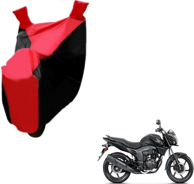 MOCKHE Two Wheeler Cover for Honda(CB Trigger, Black, Red)