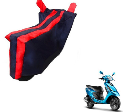 Flipkart SmartBuy Two Wheeler Cover for TVS(Zest, Black, Red)