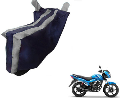 MOCKHE Two Wheeler Cover for TVS(Victor New, Black, Silver)