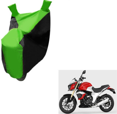 MOCKHE Two Wheeler Cover for Mahindra(Mojo, Black, Green)