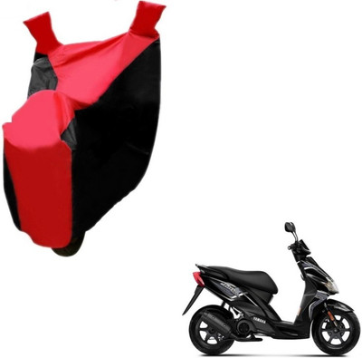 MOCKHE Two Wheeler Cover for Yamaha(Jog R, Black, Red)