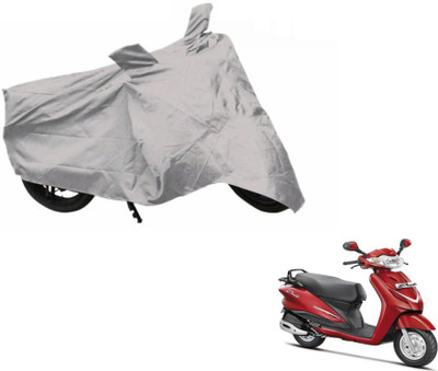 MOCKHE Two Wheeler Cover for Hero(Duet, Silver)