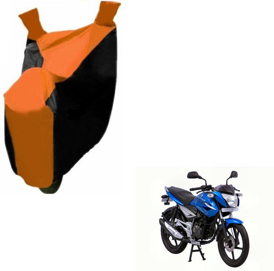 MOCKHE Two Wheeler Cover for Bajaj(XCD 125cc, Black, Orange)
