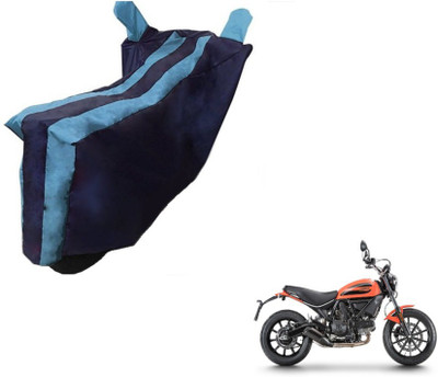 Flipkart SmartBuy Two Wheeler Cover for Ducati(Scrambler, Black, Blue)