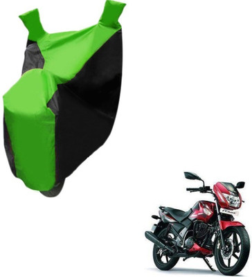 MOCKHE Two Wheeler Cover for TVS(Flame SR125, Black, Green)