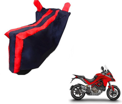 MOCKHE Two Wheeler Cover for Ducati(Multistrada, Black, Red)