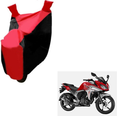 MOCKHE Two Wheeler Cover for Yamaha(Fazer, Black, Red)