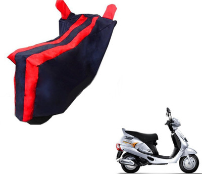 MOCKHE Two Wheeler Cover for Mahindra(Duro, Black, Red)