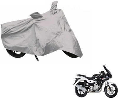 MOCKHE Two Wheeler Cover for Bajaj(Pulsar 220 DTS-i, Silver)