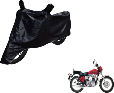 MOCKHE Two Wheeler Cover for Royal Enfield(Classic 350, Black)