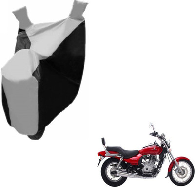 MOCKHE Two Wheeler Cover for Bajaj(Avenger 220 DTS-i, Black, Silver)