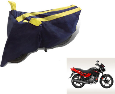 MOCKHE Two Wheeler Cover for Hero(Glamour, Black, Yellow)