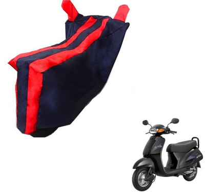 MOCKHE Two Wheeler Cover for Honda(Activa, Black, Red)