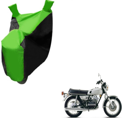 MOCKHE Two Wheeler Cover for Yamaha(RD 350, Black, Green)