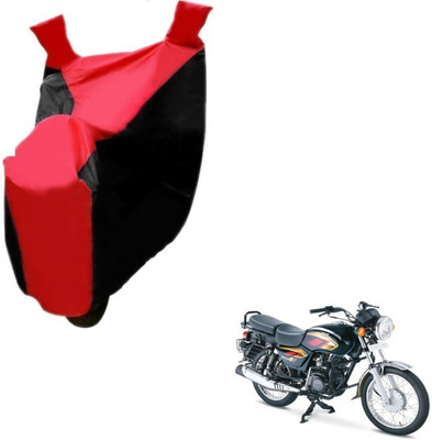 MOCKHE Two Wheeler Cover for TVS(Max 4R, Black, Red)