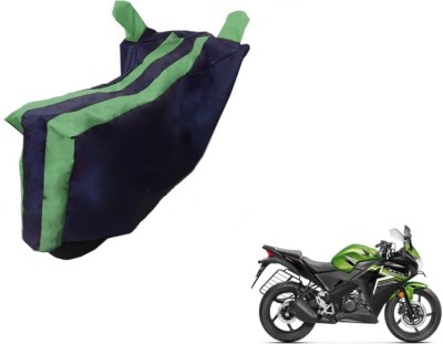 MOCKHE Two Wheeler Cover for Honda(CBR 150R, Black, Green)