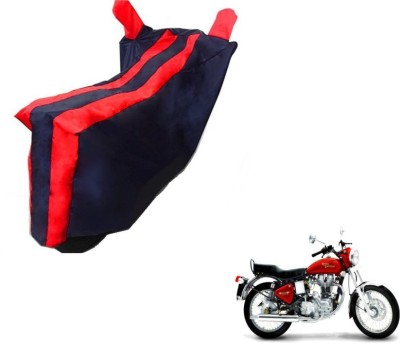 MOCKHE Two Wheeler Cover for Royal Enfield(Classic 500, Black, Red)