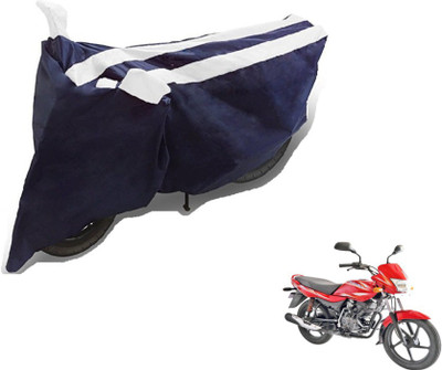 MOCKHE Two Wheeler Cover for Bajaj(Platina 100 DTS-i, Black, White)