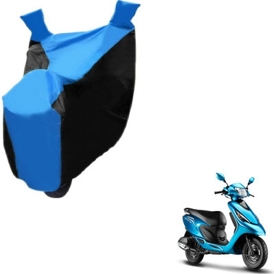 MOCKHE Two Wheeler Cover for TVS(Zest, Black, Blue)