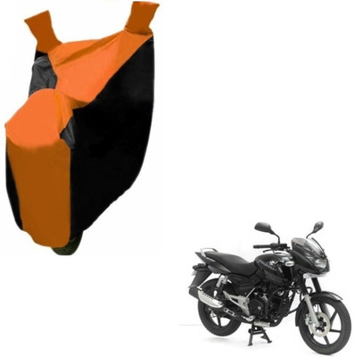 MOCKHE Two Wheeler Cover for Bajaj(Pulsar, Black, Orange)