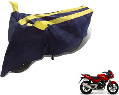 MOCKHE Two Wheeler Cover for Bajaj(Pulsar, Black, Yellow)