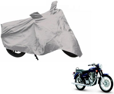 MOCKHE Two Wheeler Cover for Royal Enfield(Electra Delux, Silver)