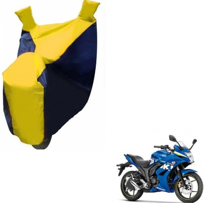MOCKHE Two Wheeler Cover for Suzuki(Gixxer SF, Black, Yellow)