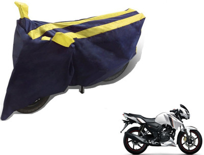 MOCKHE Two Wheeler Cover for TVS(Apache RTR 160, Black, Yellow)