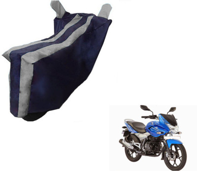 MOCKHE Two Wheeler Cover for Bajaj(Discover 150 f, Black, Silver)