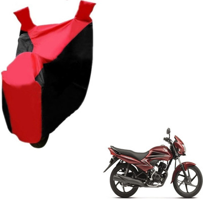 MOCKHE Two Wheeler Cover for Honda(Dream Yuga, Black, Red)
