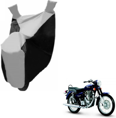 MOCKHE Two Wheeler Cover for Royal Enfield(Electra Delux, Black, Silver)