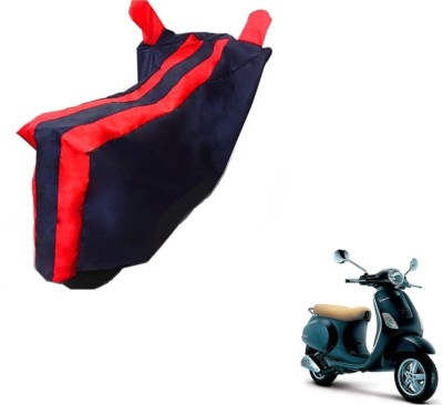 MOCKHE Two Wheeler Cover for Universal For Bike(Piaggio Vespa, Black, Red)