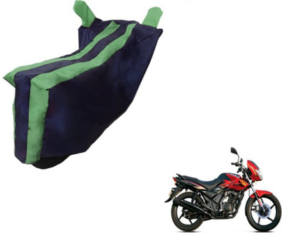 MOCKHE Two Wheeler Cover for TVS(Flame DS 125, Black, Green)