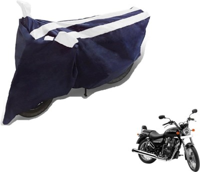 MOCKHE Two Wheeler Cover for Royal Enfield(Thunderbird 350, Black, White)