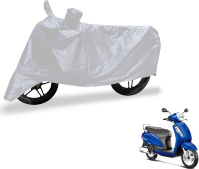 MOCKHE Two Wheeler Cover for Suzuki(Access, Silver)