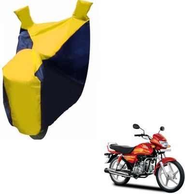 MOCKHE Two Wheeler Cover for Hero(CD deluxe, Black, Yellow)