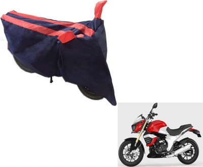 MOCKHE Two Wheeler Cover for Mahindra(Mojo, Black, Orange)