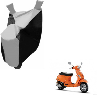 MOCKHE Two Wheeler Cover for Universal For Bike(Vespa SXL, Black, Silver)